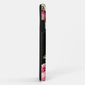 Elegant zwartBloemen Monogram Hoesje-Mate iPhone C Case-Mate iPhone Case (Achterkant/rechts)