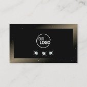 Elegant zwarte bruine mousserende diamanten met Lo Visitekaartje (Voorkant)