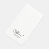 Elegant zwarte de namen van de manuscriptdouane te servet (Hoek)