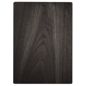 Elegant zwarte eikenhout, aangepaste benaming klembord (Achterkant)