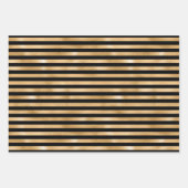 Elegant zwarte en gouden bijen inpakpapier vel (Voorkant 3)