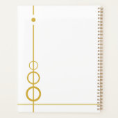 Elegant zwarte en gouden, speciaal gepersonaliseer planner (Achterkant)