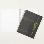 Elegant zwarte en gouden, speciaal gepersonaliseer planner (Display)