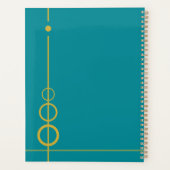 Elegant zwarte en gouden, speciaal gepersonaliseer planner (Achterkant)
