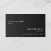 Elegant zwarte en grijze visitekaartjes (Achterkant)