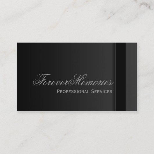 Elegant zwarte en grijze visitekaartjes (Voorkant)