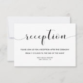 Elegant zwarte en witte bruidbruidskaart kaart (Voorkant)