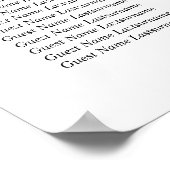 Elegant zwarte en witte bruiloft poster (Hoek)