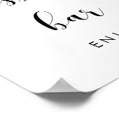 Elegant zwarte en witte Dessert Band bruiloft Poster (Hoek)