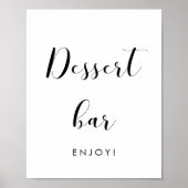 Elegant zwarte en witte Dessert Band bruiloft Poster (Voorkant)