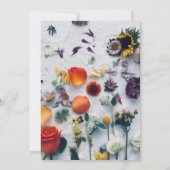 Elegant zwarte en witte floral Wedding Invitation Kaart (Achterkant)