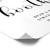 Elegant zwarte en witte foto bruiloft poster (Hoek)