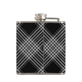 Elegant zwarte en witte gouden vlinder heupfles (Achterkant)