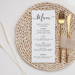 elegant zwarte en witte het menukaart van de manus<br><div class="desc">zwart-wit ontwerp. De kleur en de tekst kunnen worden gepersonaliseerd.</div>
