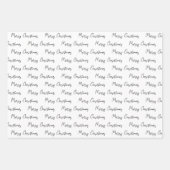 Elegant zwarte en witte kerst inpakpapier vel (Voorkant 2)