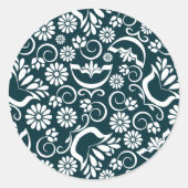 Elegant zwarte en witte Sticker (Voorkant)