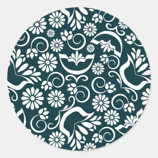 Elegant zwarte en witte Sticker (Voorkant)