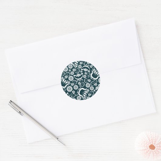 Elegant zwarte en witte Sticker (Envelop)
