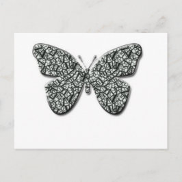 Elegant zwarte en witte vlinder briefkaart