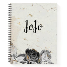 Elegant zwarte florale kikkermarmer