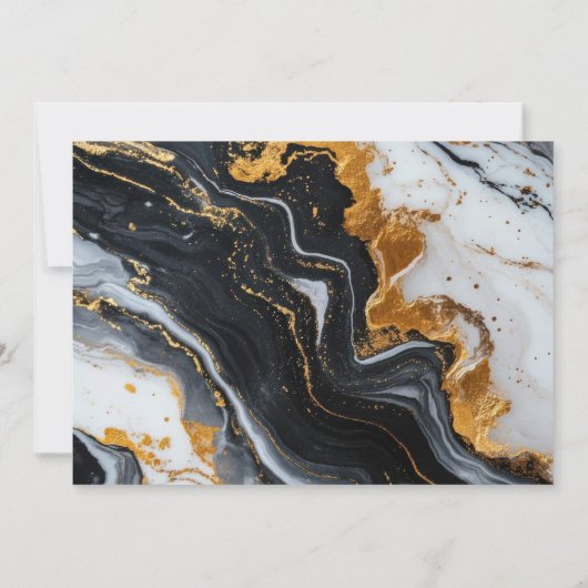 Elegant Zwarte Goud Agaat Foto 70e Verjaardag Kaart (Achterkant)