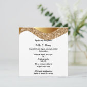 ELEGANT ZWARTE GOUD GLITTER WATER KAART (Staand voorkant)