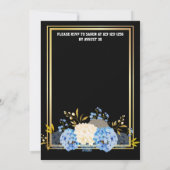 ELEGANT ZWARTE GOUDE INVITATIE SURPRISE KAART (Achterkant)