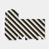 elegant zwarte gouden strepen bedankdoosjes (Uitgevouwen)