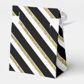 elegant zwarte gouden strepen bedankdoosjes (Achterkant)