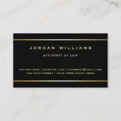 Elegant zwarte goudgradiënt grenst professioneel visitekaartje (Achterkant)