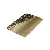 Elegant zwarte & goudmaskers met zilveraccessoires badmat (Gekanteld)