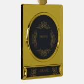 Elegant zwarte goudnaambanner verguld banner ornament (Rechts)