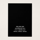Elegant zwarte goudstrips met oorkonde visitekaartje (Achterkant)