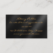 Elegant zwarte gradiënt Square Gold monogram Notar Visitekaartje (Achterkant)