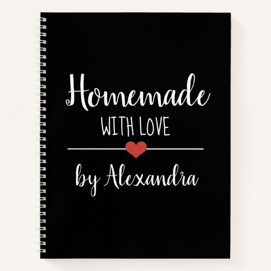 Elegant zwarte homemade met Notitieboek voor liefd (Voorkant)