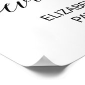 Elegant zwarte kalligrafie - Beste dag ooit teken Poster (Hoek)