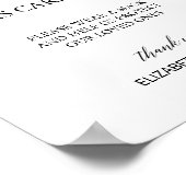 Elegant zwarte kalligrafie Draag een maskerteken Poster (Hoek)