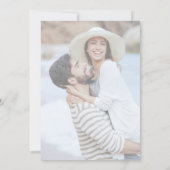 Elegant zwarte kalligrafie | Faded-fotoweddenschap Kaart (Achterkant)