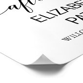 Elegant zwarte kalligrafie, gelukkig altijd na het poster (Hoek)