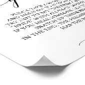 Elegant zwarte kalligrafie het teken van het spel  poster (Hoek)