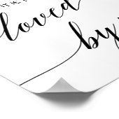 Elegant zwarte kalligrafie in uw teken poster (Hoek)