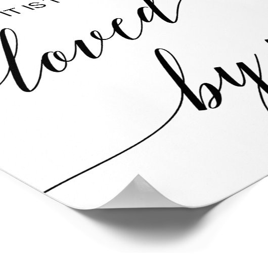 Elegant zwarte kalligrafie in uw teken poster (Hoek)