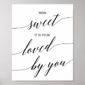 Elegant zwarte kalligrafie in uw teken poster (Voorkant)