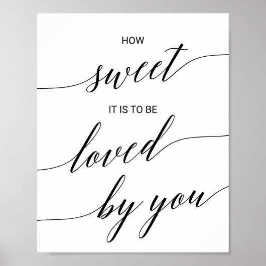 Elegant zwarte kalligrafie in uw teken poster (Voorkant)