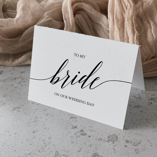 Elegant zwarte kalligrafie naar mijn bride kaart