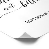 Elegant zwarte kalligrafie, niet-bittengeur poster (Hoek)