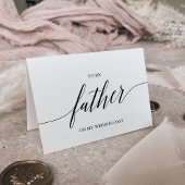 Elegant zwarte kalligrafie voor mijn vaders huweli kaart