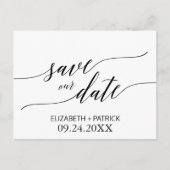 Elegant zwarte kalligrafie We worden getrouwd Aankondigingskaart (Voorkant)