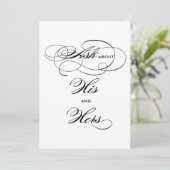 Elegant zwarte kalligrafie Zijn en zijn Drinken (Staand voorkant)