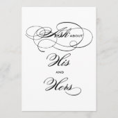 Elegant zwarte kalligrafie Zijn en zijn Drinken (Voorkant)